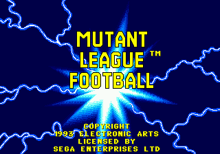 Mutant League Football (USA, Europe) Title Screen